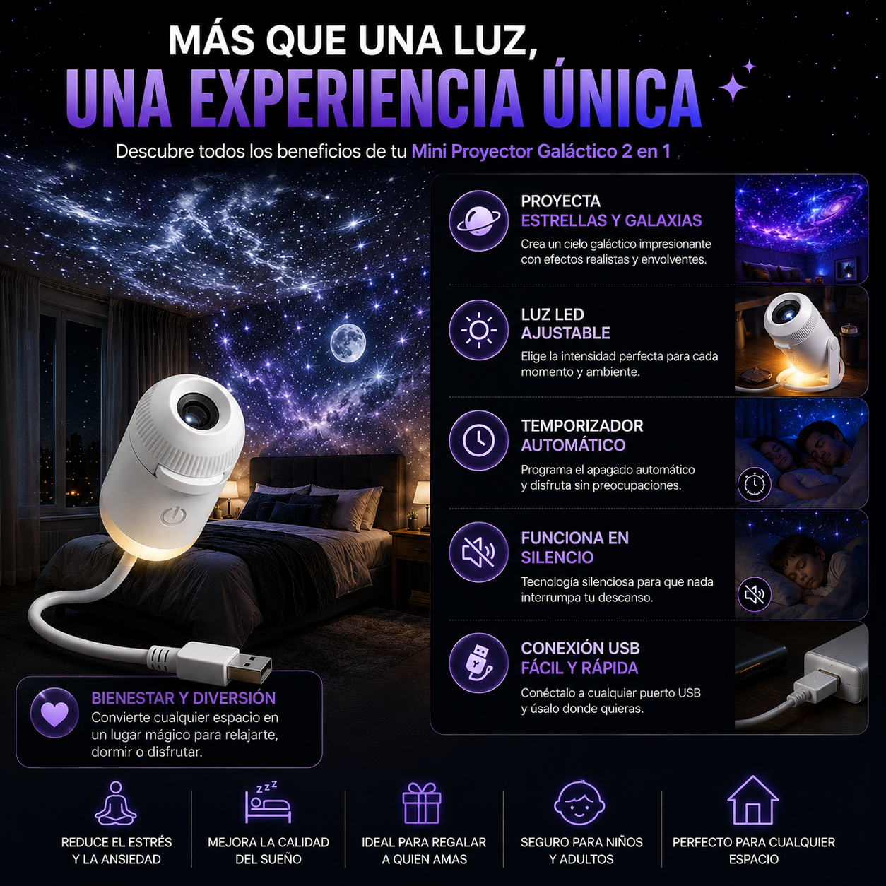 AstraNova™ | Convierte cualquier habitación en una galaxia